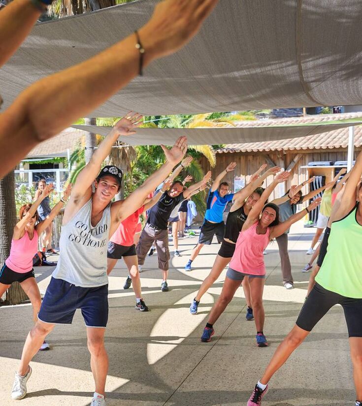 gymnastique au camping fréjus